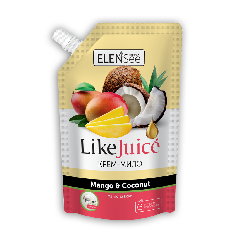 Мило рідке ELENSEE LIKE JUICE Манго та Кокос, 0,45 л